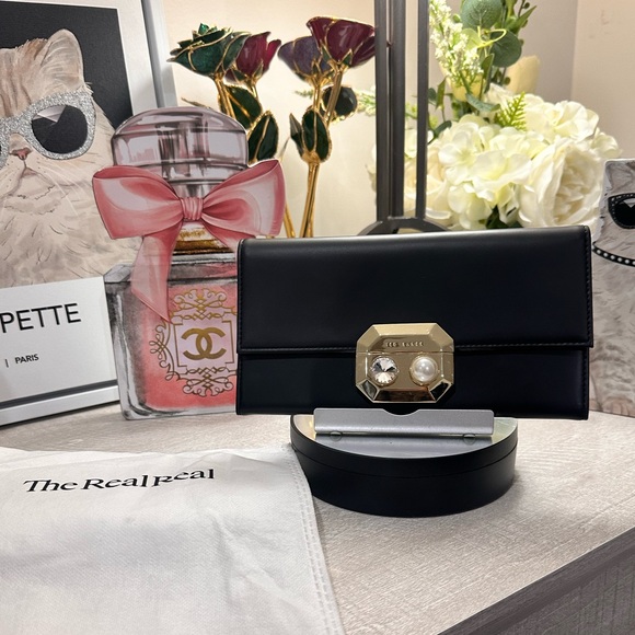 Ted Baker Handbags - Ted Baker Like NEW Stunning Long Black Wallet